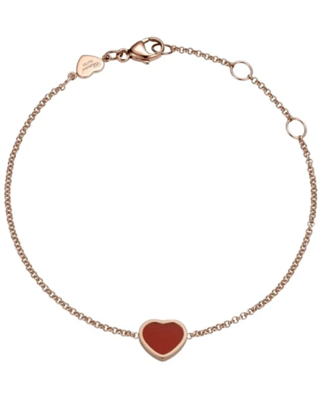 Chopard Chopard Happy Hearts 18K Rose Gold and Carnelian Women's Bracelet 85A086-5081 1