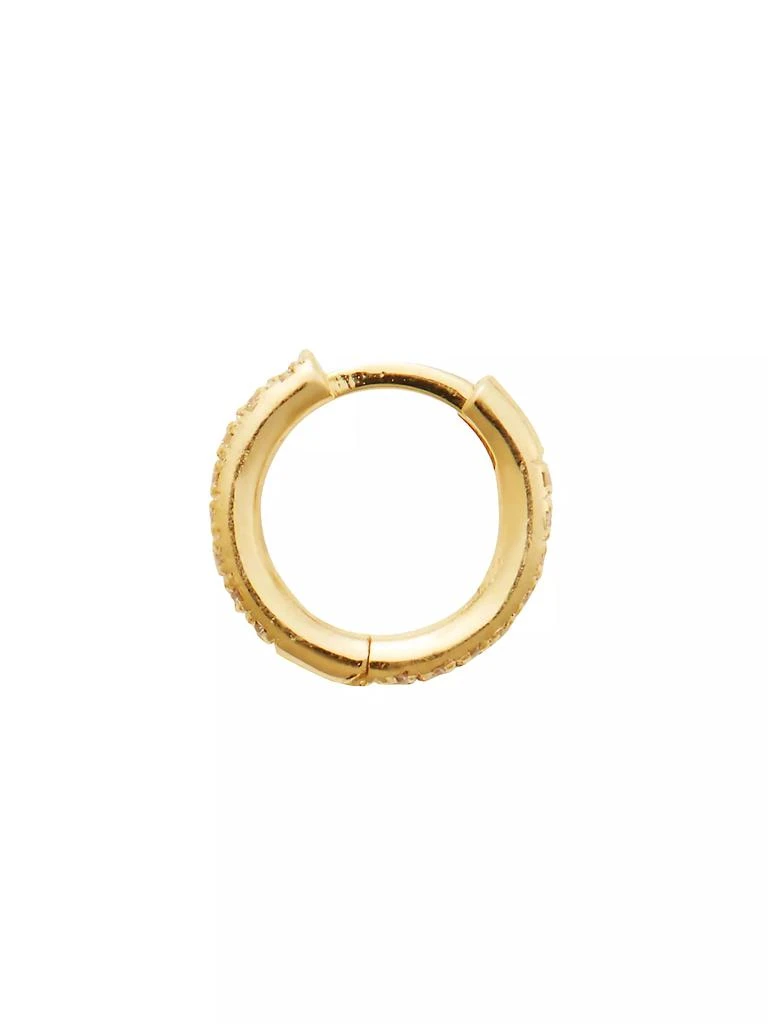 Ileana Makri Classic 18K Yellow Gold & Diamond Midi Hoop Earrings 3