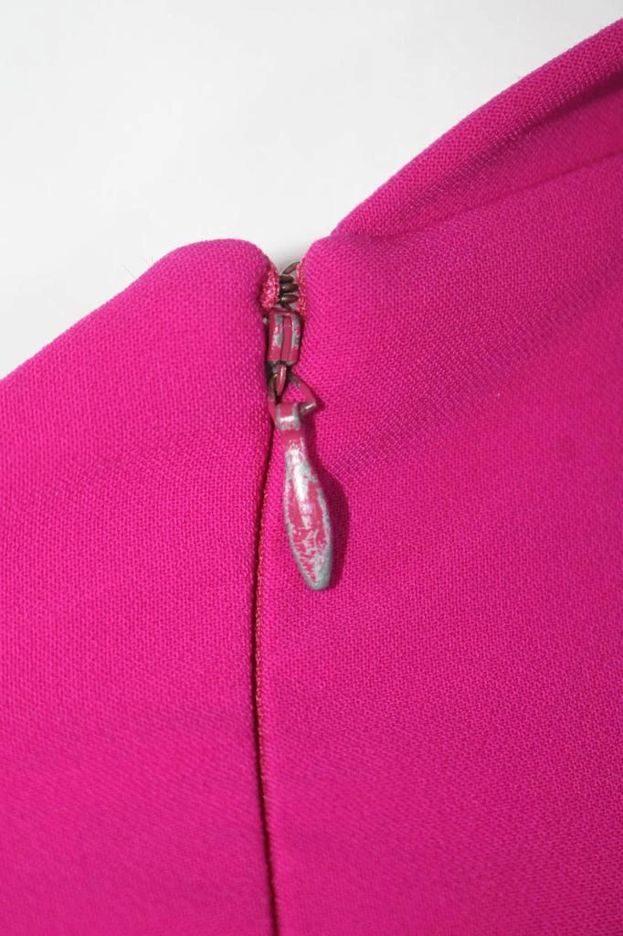 Christian Siriano Womens Fuchsia Drape Dress Pink 4