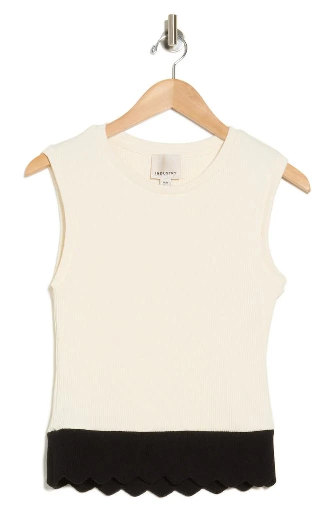 INDUSTRY REPUBLIC CLOTHING Sleeveless Scallop Hem Sweater Top 3