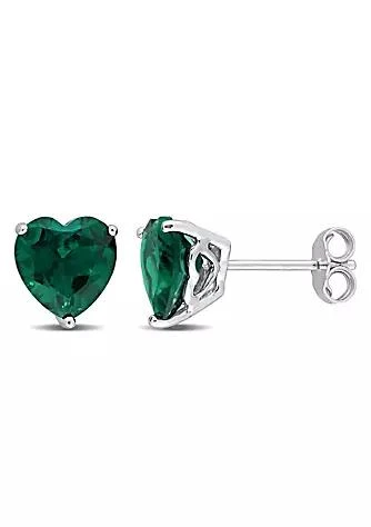 Belk
Co. Lab Created 3 CT TGW Heart Shape Created Emerald Stud Earrings in Sterling Silver