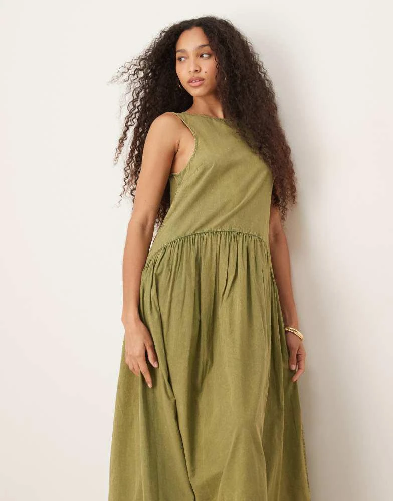 short green dress ALIGNE Puff Sleeve Satin Mini Dress - Green | Ivy