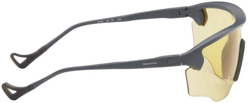 District Vision Gray & Yellow 'Junya' Racer Sunglasses 2