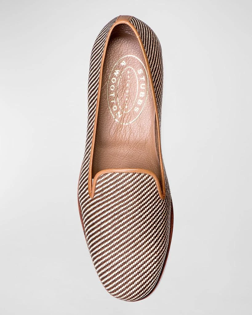 Stubbs and Wootton Men's Woven Straw Slippers 3