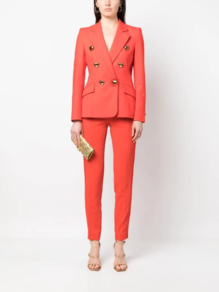 Moschino Heart-Button Double-Breasted Blazer with Tailored Silhouette 2