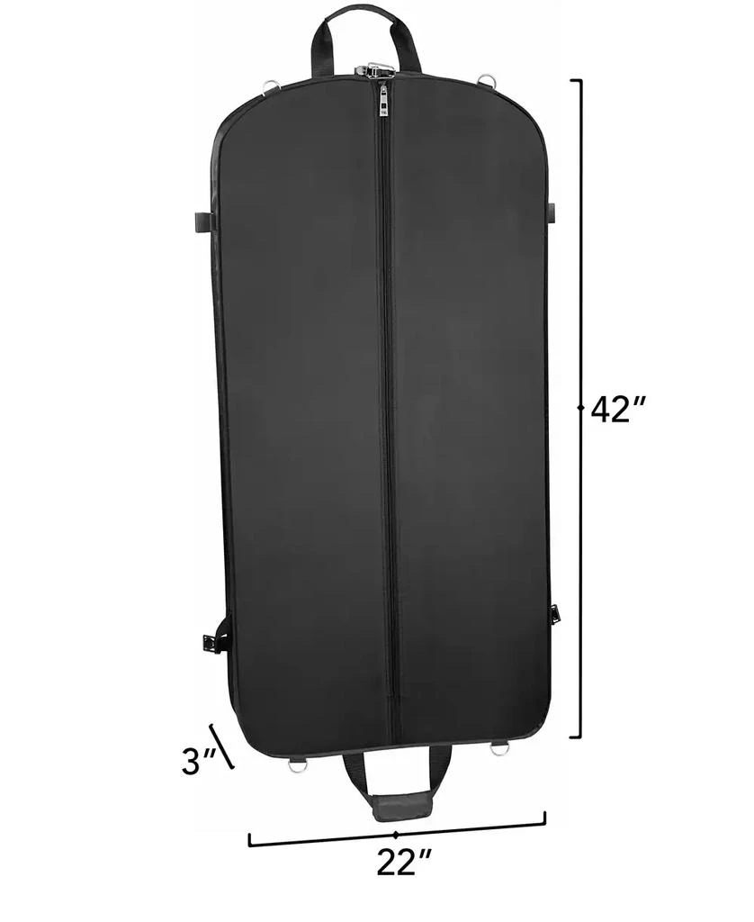 WallyBags 42" Premium Travel Garment Bag with Shoulder Strap and Pockets 2