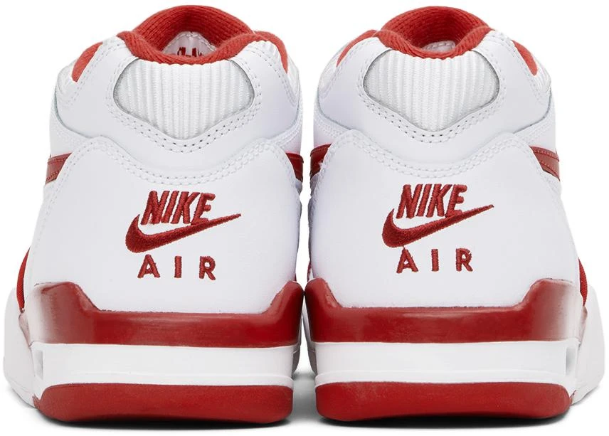 NIKE Kids White & Red Air Flight 89 Big Kids Sneakers