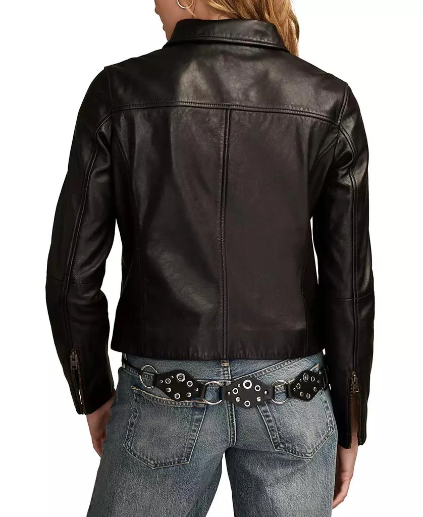 Lucky Brand Women's Zip Up Leather Jacket 6