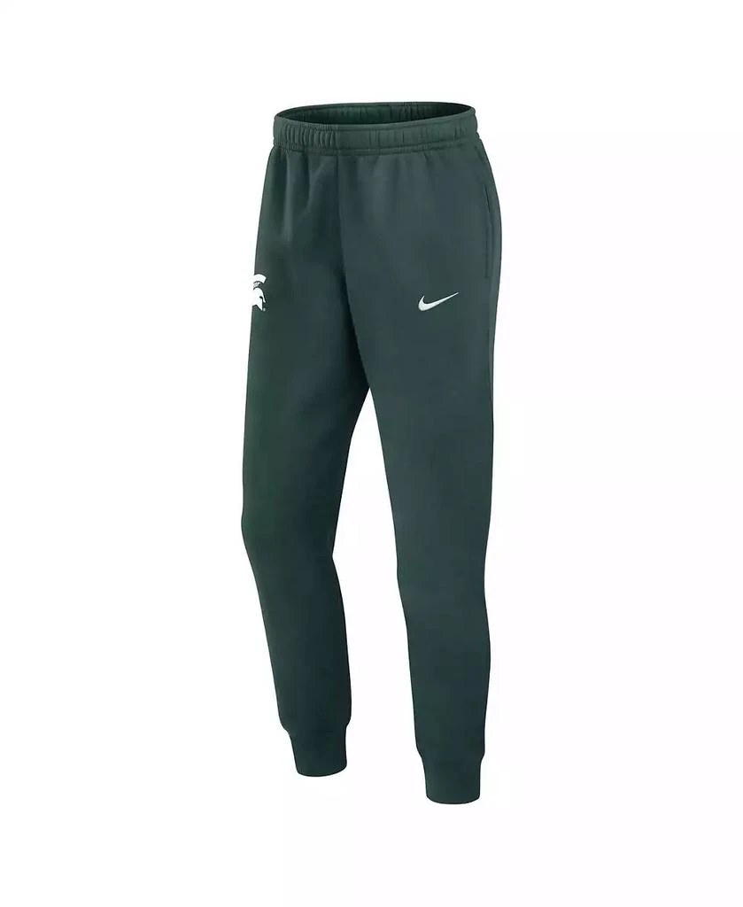 NIKE Men's Green Michigan State Spartans Sideline Club Fleece Joggers 3