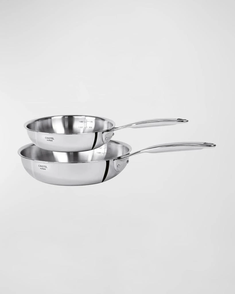 Cristel Castel Pro Ultraply 2-Piece Stainless Steel Frying Pan Set 1