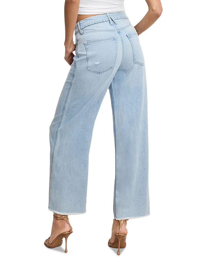 Good American Weightless Good Skate Wide Cropped Jeans in Indigo959 3