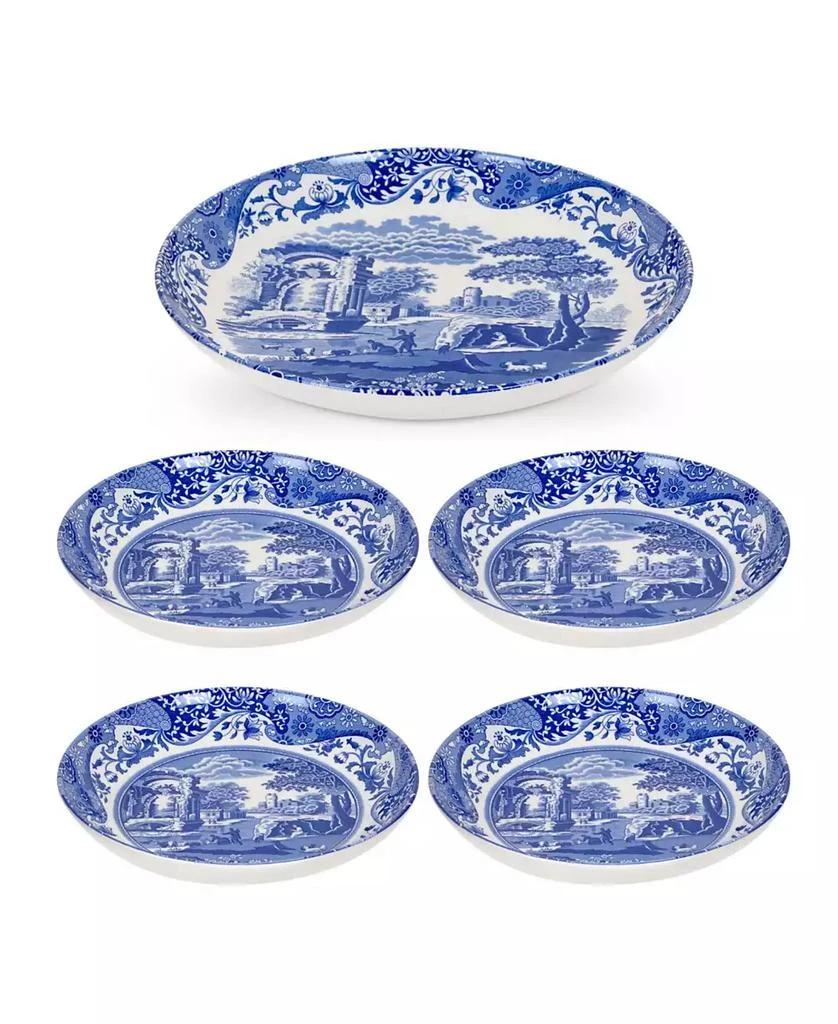 Spode Blue Italian 5-Piece Pasta Serving Set