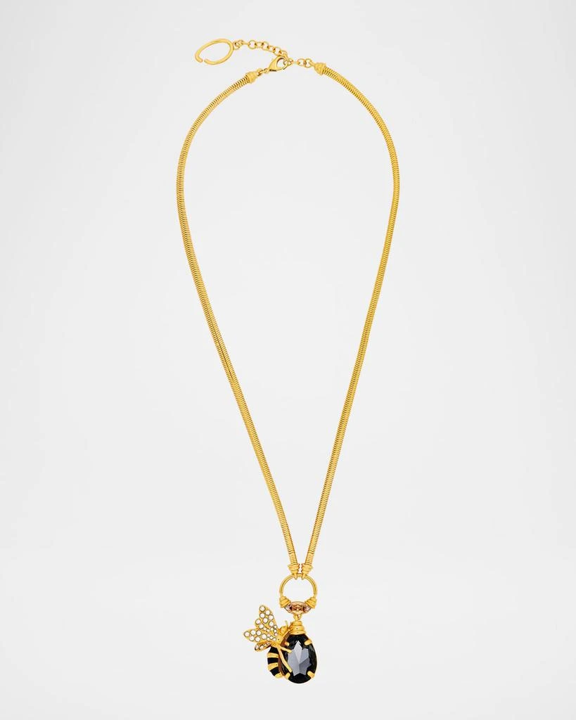 Oscar de la Renta Bee Crystal Pendant Necklace
