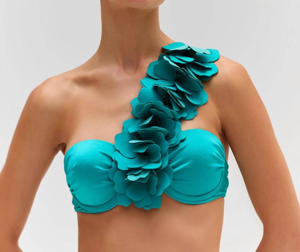 PatBO Patbo - Flower Applique Bikini Top