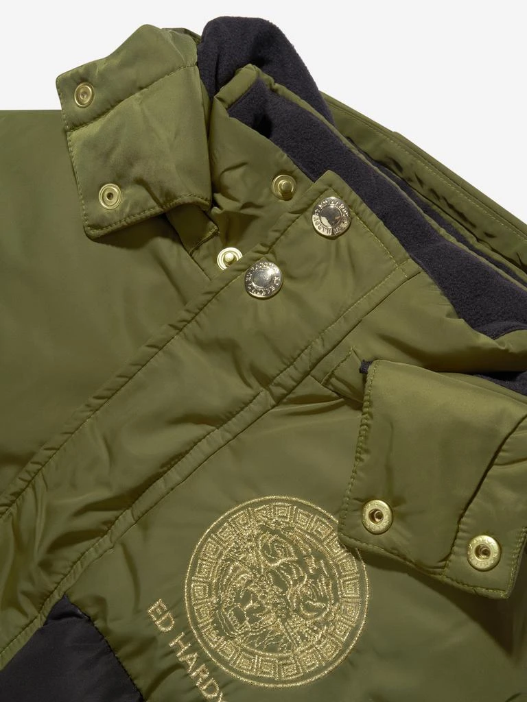 ED Hardy ED Hardy Boys Puffer Jacket in Green 4