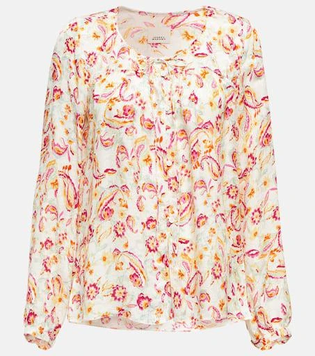 Isabel Marant Prian printed silk-blend blouse 1