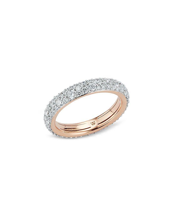Walters Faith 18K Rose & White Gold Diamond Pavé Eternity Band
