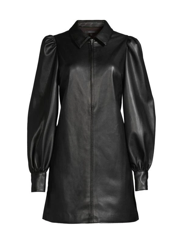Alice by Temperley Becky Faux Leather Shirt Dress 5