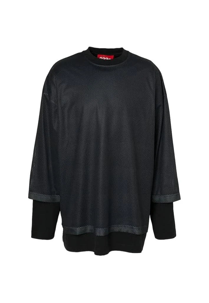 032c Layered Long-Sleeve T-Shirt with Mesh Overlay 2