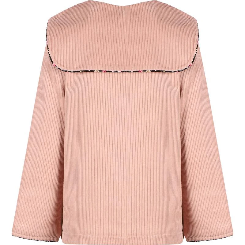 La Faute à Voltaire Sailor collar off season jacket in powder pink corduroy 2