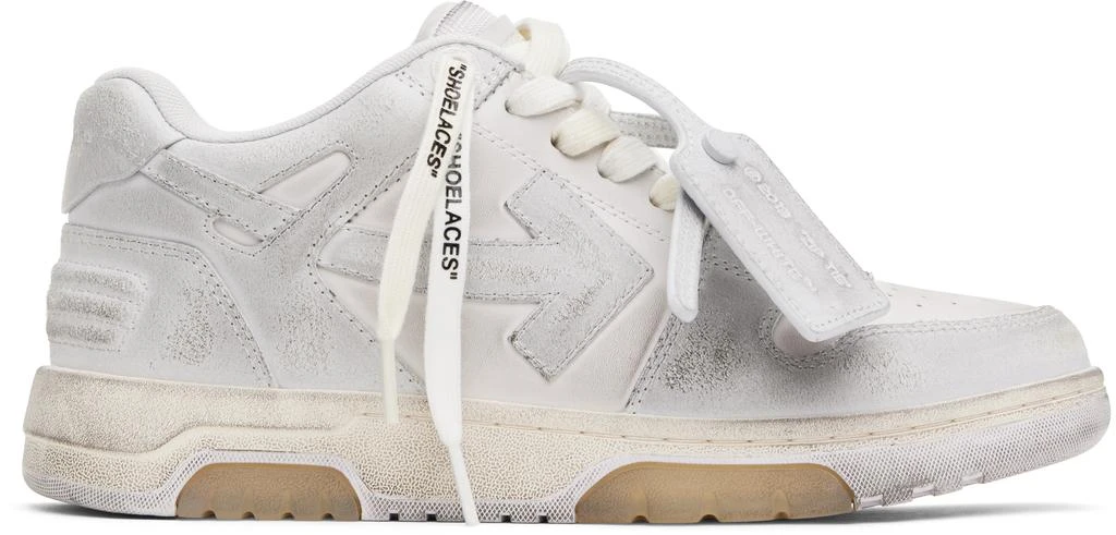 Off-White Gray 'Out Of Office' Vintage Leather Sneakers 1