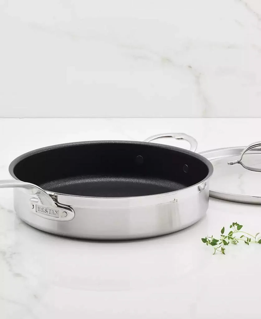 Hestan ProBond Clad TITUM® Stainless Steel Nonstick 5-Quart Covered Saute Pan with Helper Handle 7