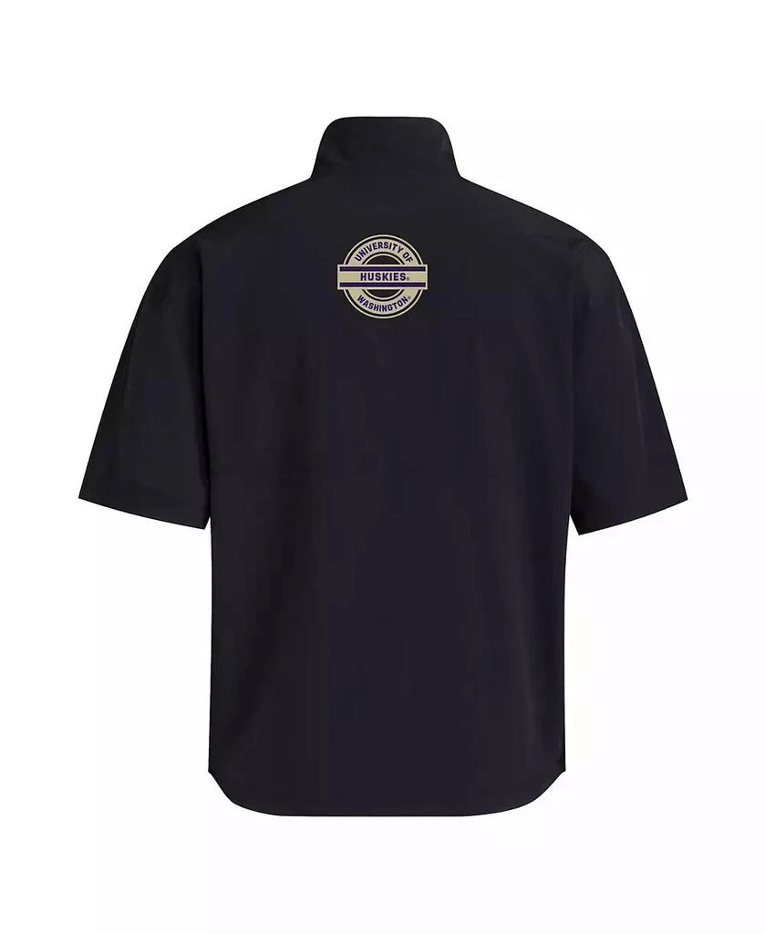 Adidas Men's Black Washington Huskies 2024 Half-Zip Short Sleeve Training Jacket 2