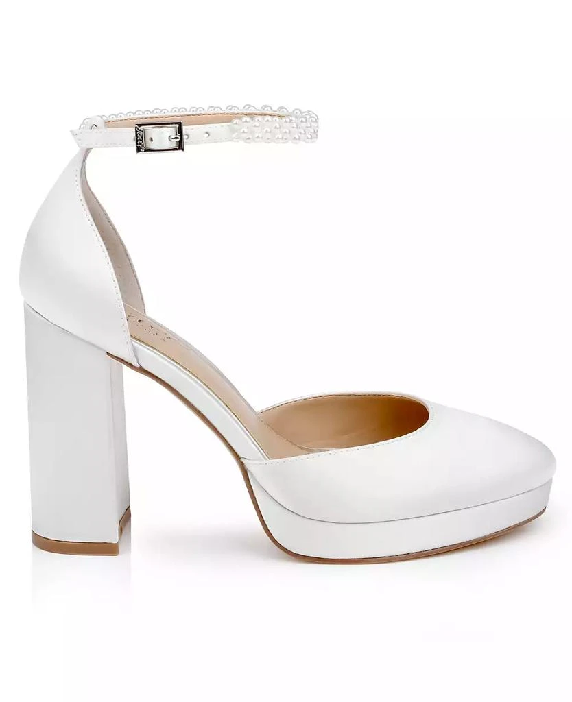 Badgley Mischka Women's Noble Bridal Block Heel Pumps 2