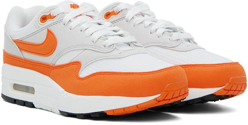 Nike White & Orange Air Max 1 '87 Sneakers 4