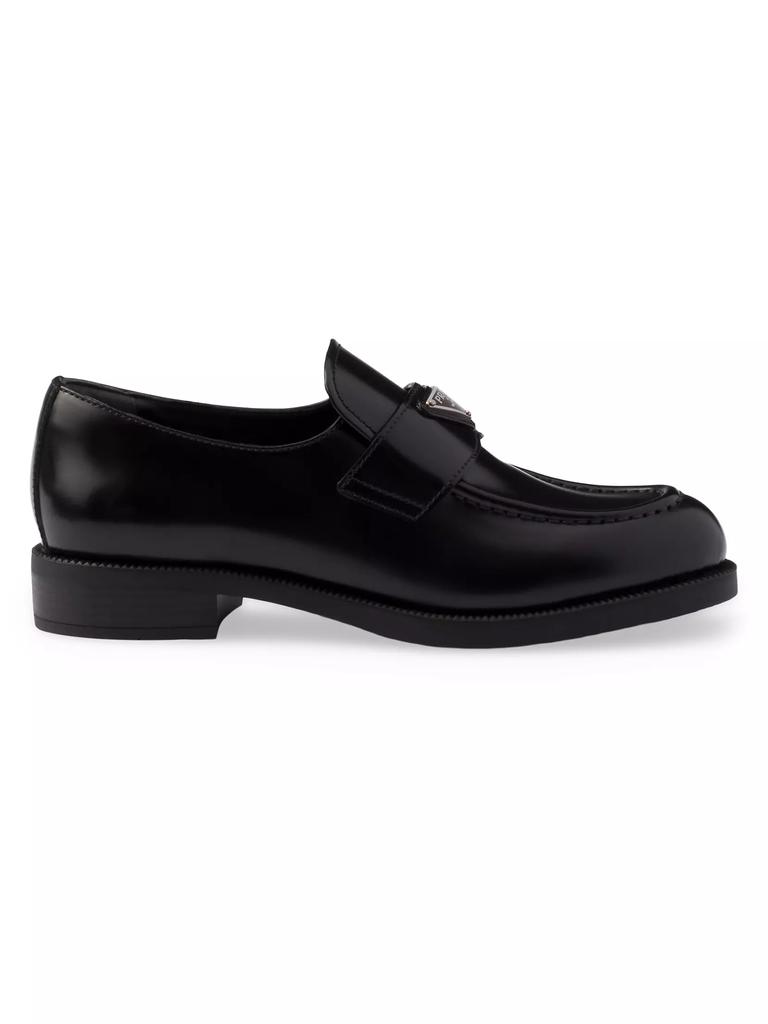 Prada Brushed Leather Loafers