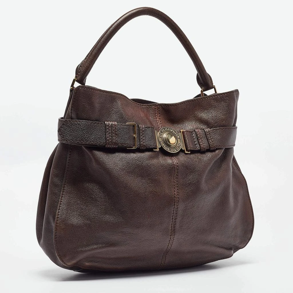 Burberry Burberry Dark Brown Leather Lambeth Hobo 3