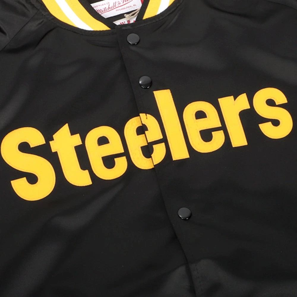 Mitchell & Ness NFL Pittsburgh Steelers Bouble Clutch Lightweight Satin Button Up Jacket 3