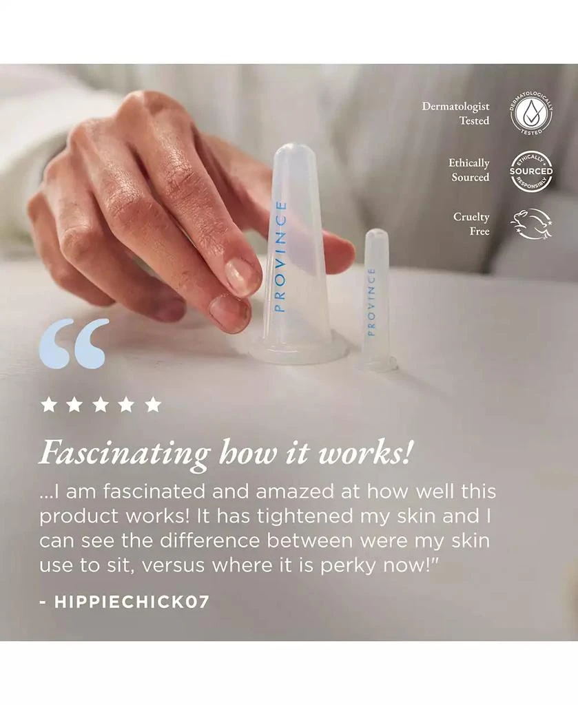 Province Apothecary Sculpting and Toning Facial Cupping Set, 1.5 oz 3