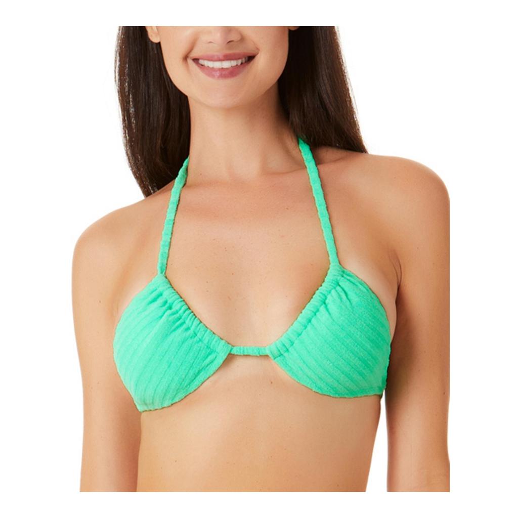 California Waves Juniors Womens Ribbed Terry Cloth Bikini Swim top