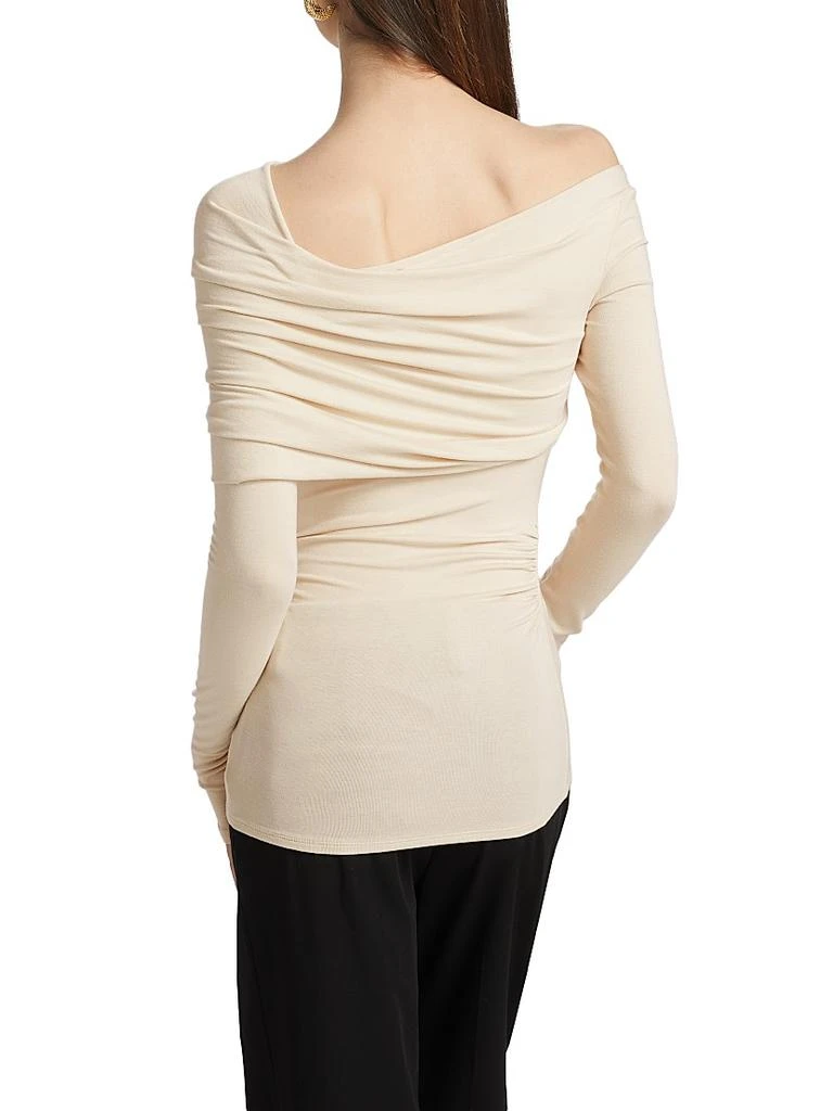 Nonchalant Label Maple Ruched One-Shoulder Long-Sleeve Top 5