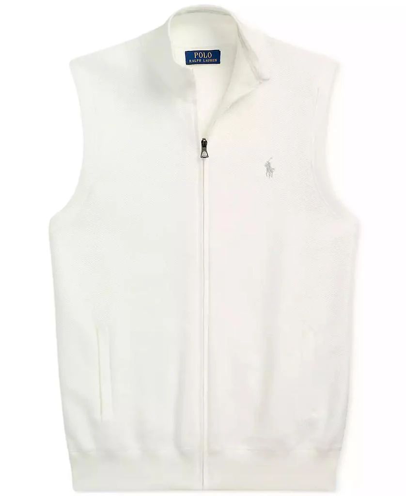 Ralph Lauren Men's Mesh-Knit Cotton Full-Zip Sweater Vest 5