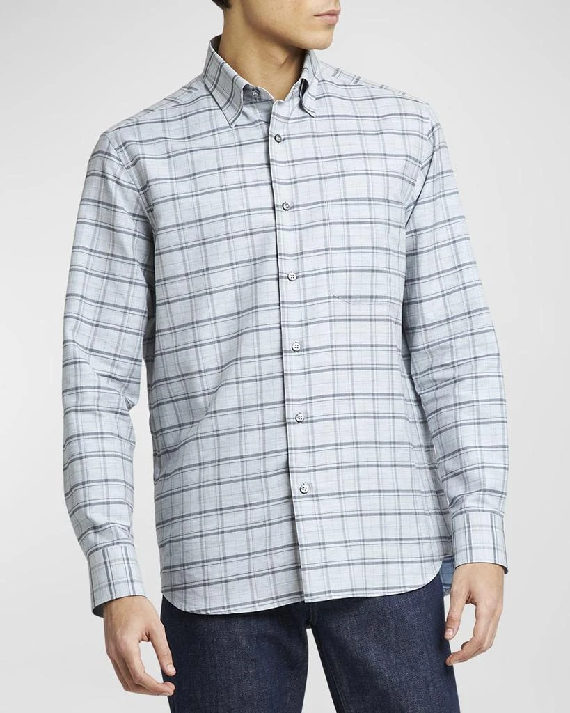 Brioni Men's Cotton Plaid Sport Shirt 4