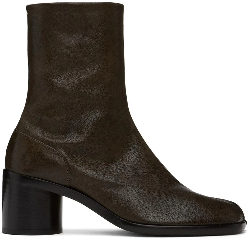 MAISON MARGIELA Brown Tabi Ankle Boots 1
