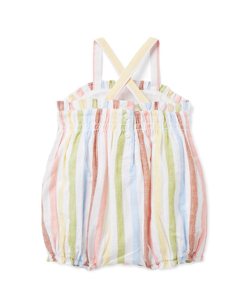 Janie and Jack Janie and Jack Baby Striped Linen-Blend Romper