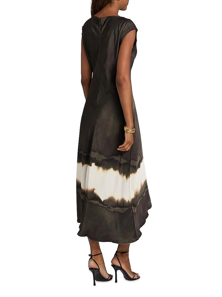 Jason Wu Burned Striped Asymmetric Midi-Dress 5