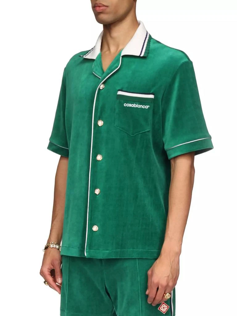 Casablanca Cotton-Blend Velour Short-Sleeve Shirt 5