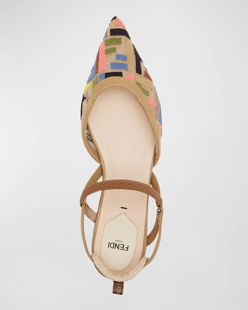 Fendi Colibri Multi FF Sporty Slingback Flats 4
