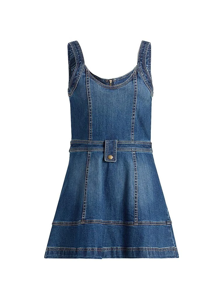 knee length dresses for ladies Mariam Smocked Waist Midi Dress - COFFEE DOT