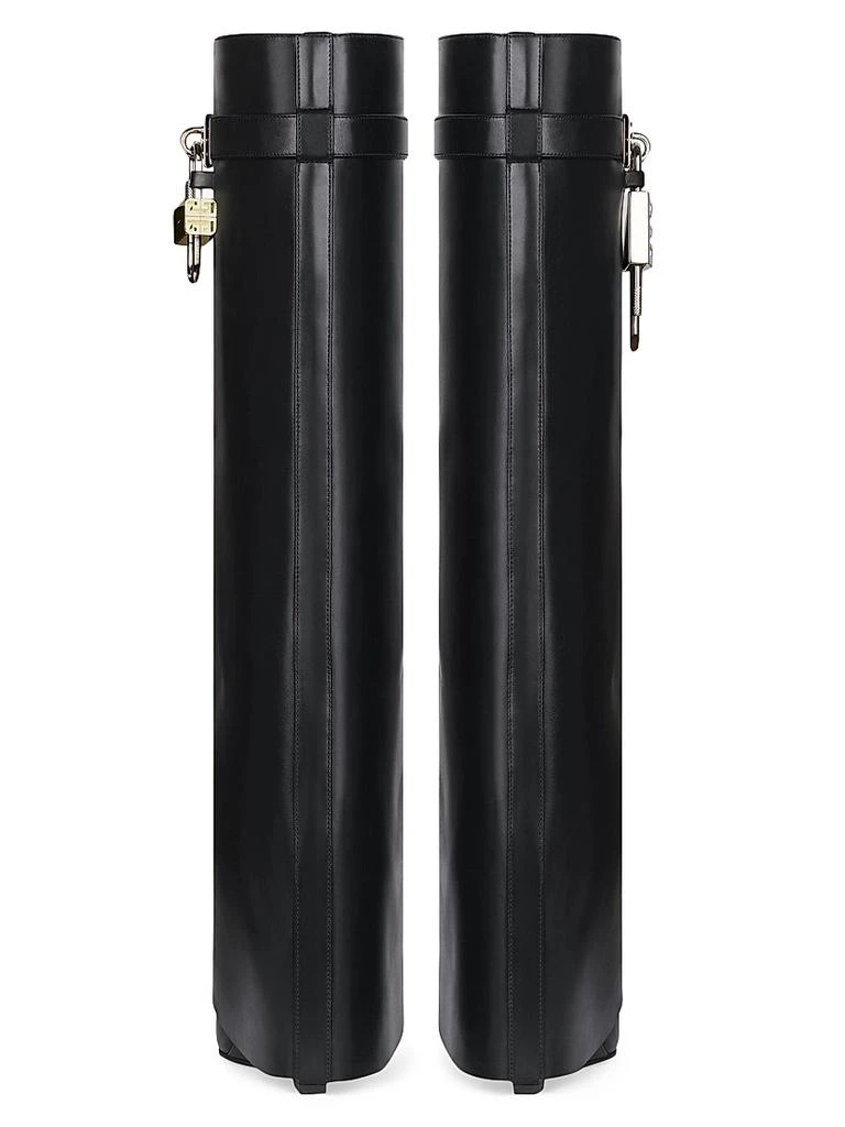 Givenchy Shark Lock Leather Boots with Wide Calf 5