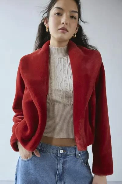 Blank NYC BLANKNYC Hot To Trot Shawl Collar Faux Fur Jacket 1