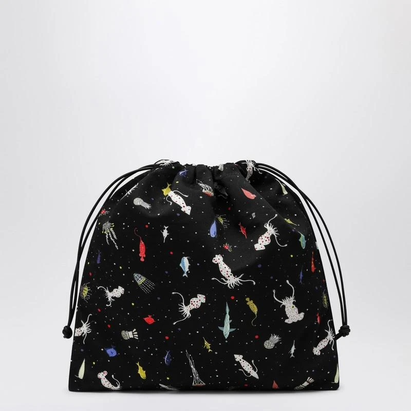 Loewe Deep Sea black canvas drawstring pouch 3