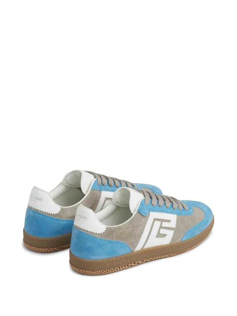 Balmain Balmain Suede Sneakers In Blue And Grey 3