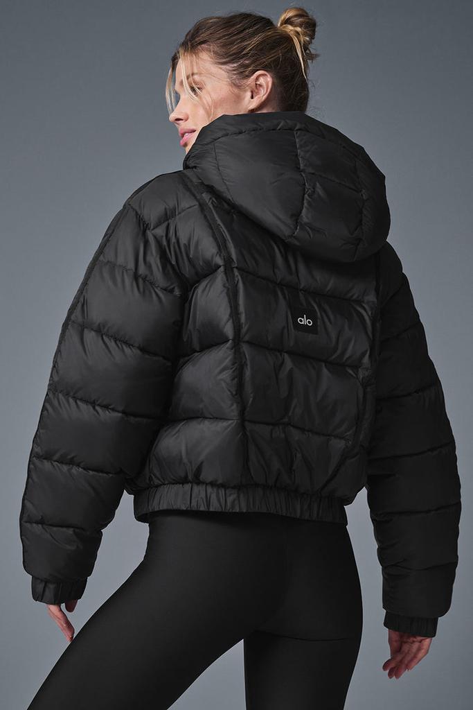 Alo Aspen Love Puffer Jacket - Black - Coats - Free Shipping