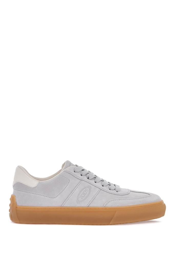 Tod's light grey suede casual lace-up shoes for men