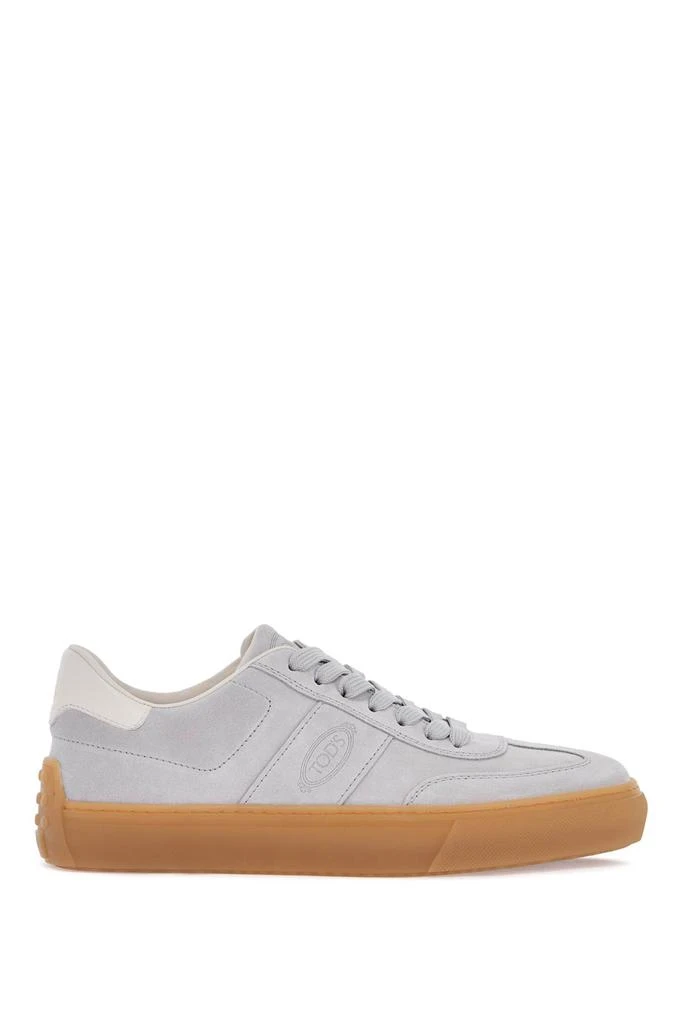 Tod's light grey suede casual lace-up shoes for men 1
